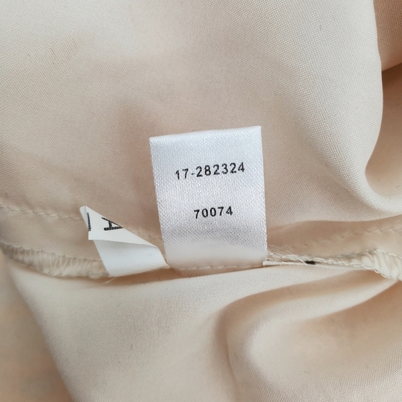 Loft Peach and Silver Metallic Pleated Lace Dress - Picture 9 of 9